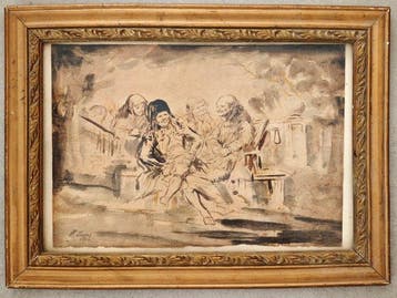 Eugenio Lucas Velázquez (1817-1870) - Scène goyesque