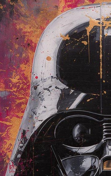 Kleury.art - [XL Canvas] Vader in Splatter Gold by