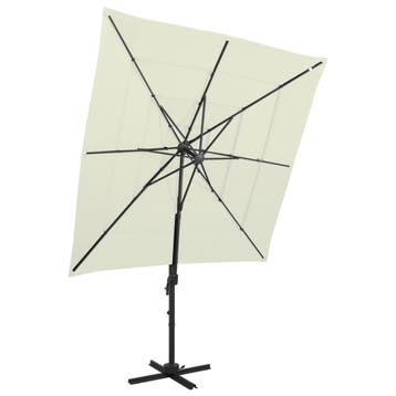 vidaXL Parasol 4-laags met aluminium paal 250x250 cm, Verzenden