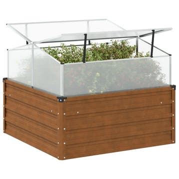 vidaXL Plantenbak met kasvormig weervast staal, Verzenden, Nieuw