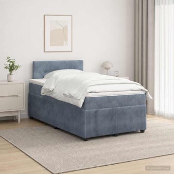 vidaXL Boxspringbed met matras Donkergrijs 120 x 200 cm, Verzenden, Nieuw