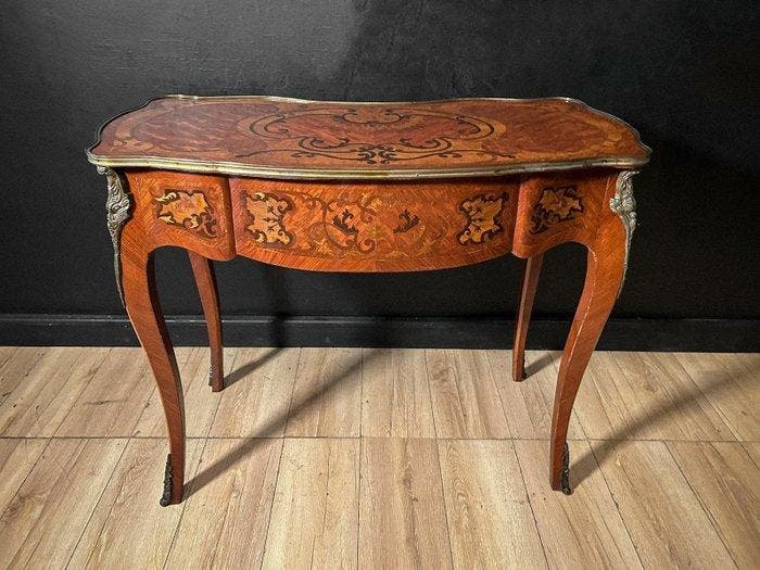 Schrijftafel - Hout, Brons, Antiquités & Art, Antiquités | Autres Antiquités