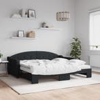 vidaXL Slaapbank met onderschuifbed en matrassen 90x190 cm, Verzenden, Nieuw