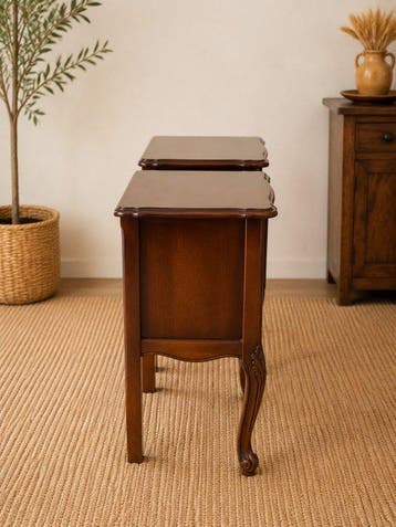 Table de chevet (2) - Acajou, Laiton - Louis XV 1970