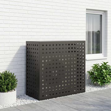 vidaXL Air Conditioner Hoes Zwart 110 x 50 x 105 cm Staal, Verzenden, Nieuw