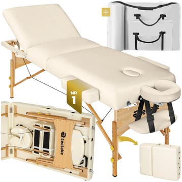 3 zones massagetafel Somwang 7,5cm matras en houten frame, Verzenden
