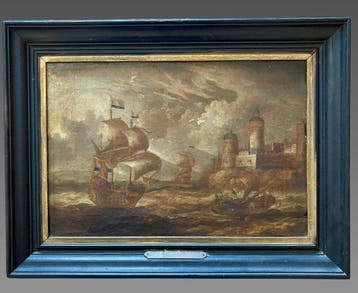 Peter VAN DEN VELDE (1634-1724) Circle of - Navire Flamand, Antiek en Kunst, Kunst | Schilderijen | Klassiek
