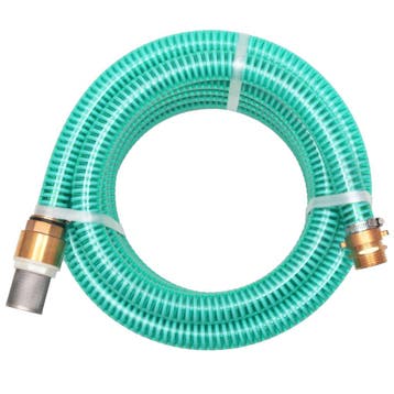 vidaXL Zuigslang met messing koppelingen 3 m 25 mm groen, Tuin en Terras, Verzenden, Nieuw