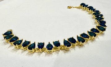 Zonder minimumprijs - Armband Zilver - 7.80ct. tw. Saffier, Handtassen en Accessoires, Armbanden, Nieuw