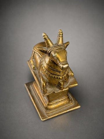 Beeld, Nandi, le taureau de Shiva - 18th c. - 10 cm -