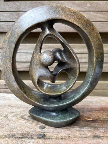 sculptuur, NIjlpaard - 240 mm - Steen - 1996, Antiek en Kunst