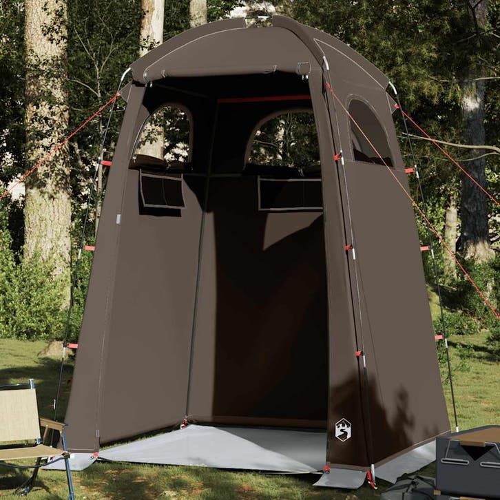 vidaXL Douchetent waterdicht bruin, Caravans en Kamperen, Tenten, Nieuw, Verzenden