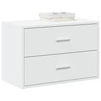 vidaXL Kast met 2 lades 60x31x40 cm bewerkt hout wit, Verzenden, Nieuw