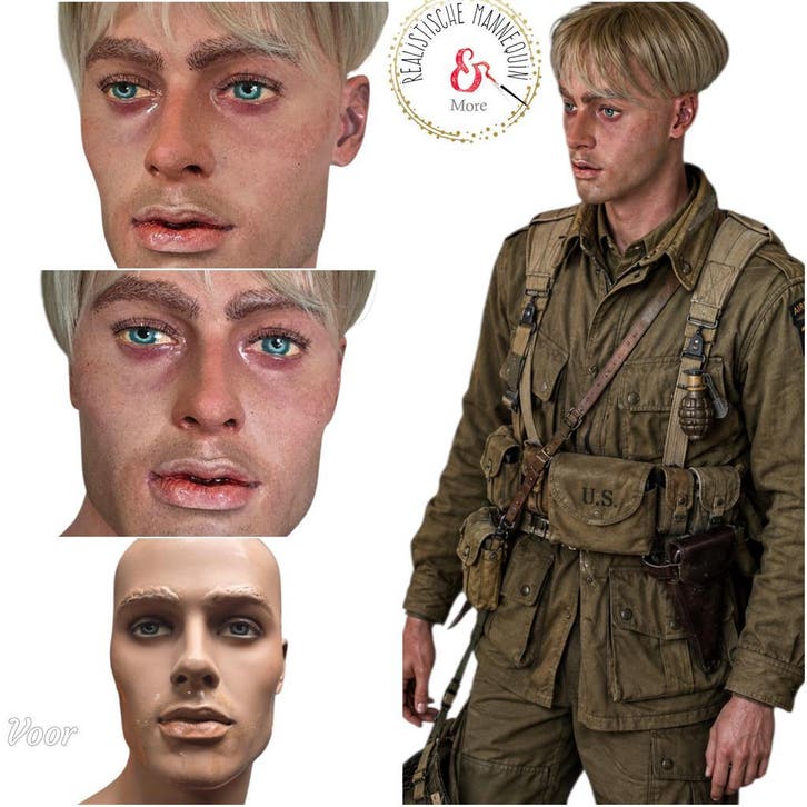 Mannequin of hoofd realistisch laten schilderen op maat, Verzamelen, Militaria | Algemeen, Ophalen of Verzenden