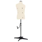 vidaXL Paspop verstelbaar man maat 37-45 crèmekleurig, Verzenden