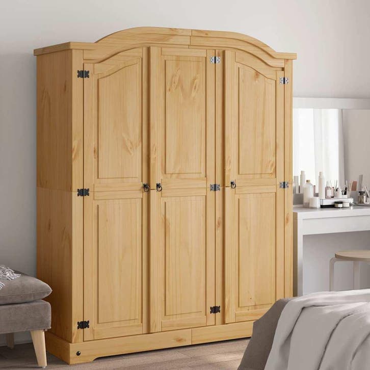 vidaXL Kledingkast Mexicaans grenenhout Corona-stijl 3, Maison & Meubles, Armoires | Penderies & Garde-robes, Envoi