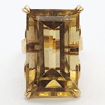Bague - 18 carats Or jaune - 7.50ct. tw. Citrine, Bijoux, Sacs & Beauté