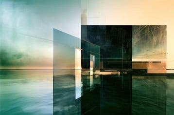 Lea Ottavi - Emerald Architectural Reflections · XXL · Hand