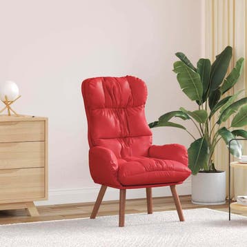 vidaXL Fauteuil Rood 69 x 74 x 93 cm Kunstleer, Verzenden, Nieuw