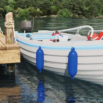 vidaXL Boot 2 st Ø 14 x 50 cm Blauw PVC, Watersport en Boten, Bootonderdelen, Verzenden, Nieuw