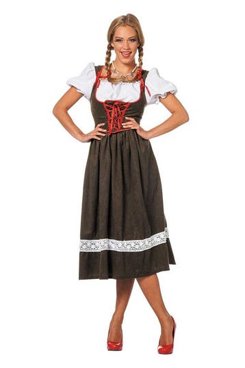 Dirndl Jurk Oktoberfest Lang Groen, Verzenden