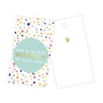 10x Cadeaulabel Confetti  Add a little confetti to each..., Divers, Ophalen of Verzenden