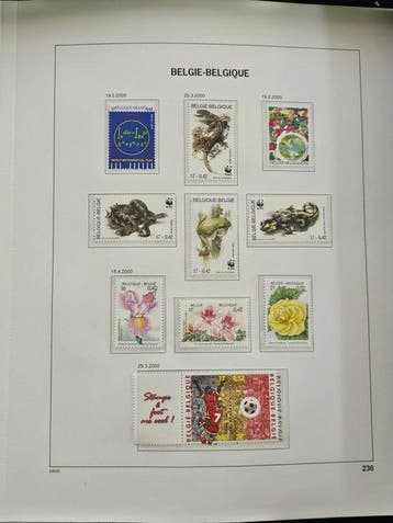 Belgique 2000/2002 - DAVO LX feuilles, remplies, incluant, Gestempeld