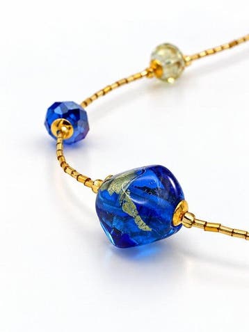 24 karaat - Murano-glas, Geel goud - Halsketting - verzonken