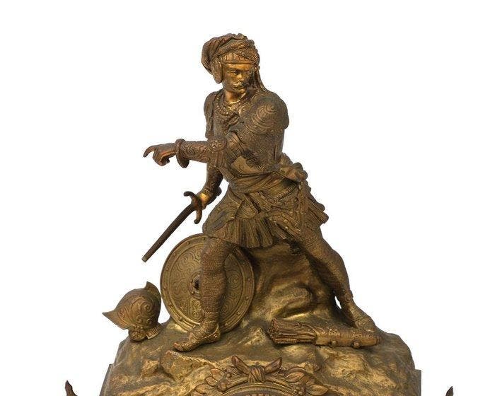 Figurale pendule - Antiek Messing, Brons - 1850-1900 -, Antiek en Kunst, Antiek | Klokken