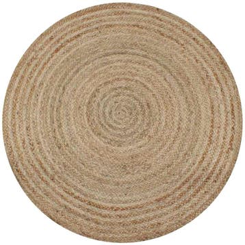 vidaXL Tapijt rond 120 cm gevlochten jute, Verzenden