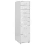 vidaXL Ladeblok verrijdbaar 28x41x109 cm metaal grijs, Verzenden