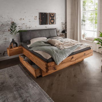 Van Schaik Pryor Massief Eiken Balkenbed met Bedlades - 200, Huis en Inrichting, Nieuw
