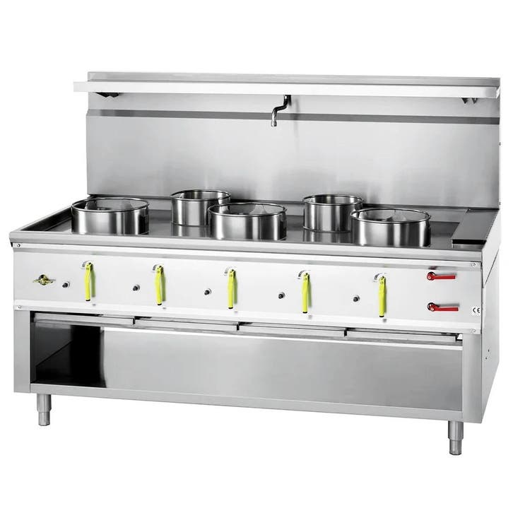 Wokfornuis | ASIA II | Gas | 5 Wokbranders (5x 20/25/35kW), Articles professionnels, Horeca | Équipement de cuisine, Envoi