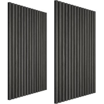tectake Akoestische panelen Sonic Wall II houtlook - zwarte, Verzenden