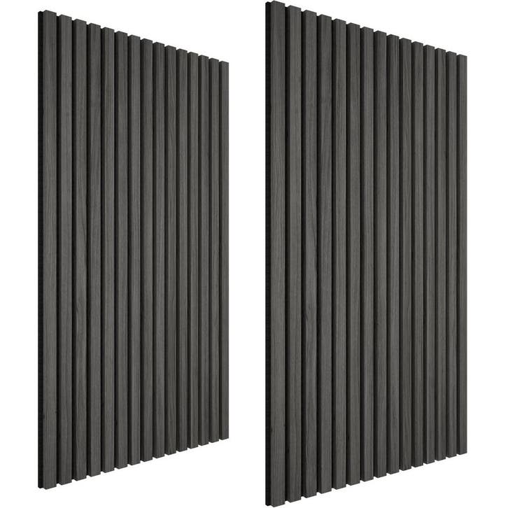 tectake Akoestische panelen Sonic Wall II houtlook - zwarte, Maison & Meubles, Bureaux, Envoi