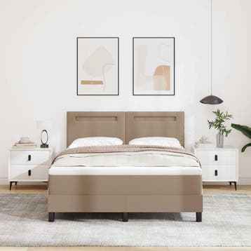 vidaXL Boxspring bed met matras Cappuccino 140 x 190 cm, Verzenden, Nieuw