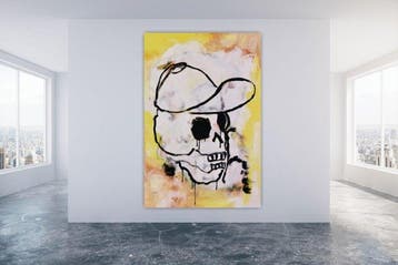 Etienne Pixa - Urban Skull with Cap - XXL, Antiek en Kunst
