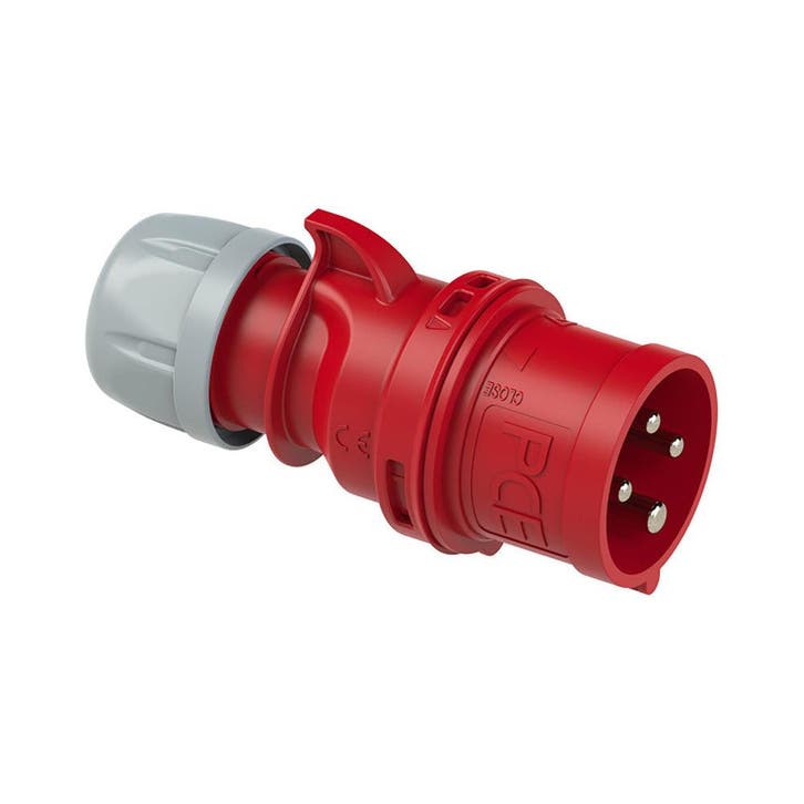 Industriële CEE Stekker 32A 4P 400V IP44 Rood - 024-6V, Doe-het-zelf en Bouw, Elektriciteit en Kabels, Verzenden