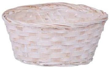 Rieten Mand Bamboe Basket Beige 20x9 cm, Nieuw