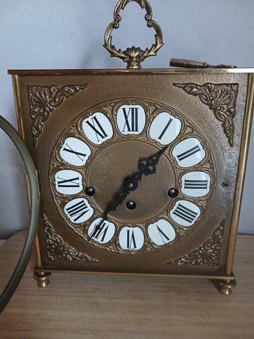 Horloge - Laiton - 1970-1980 - Cuckoo Clock Mfg. Co. Inc, Antiquités & Art