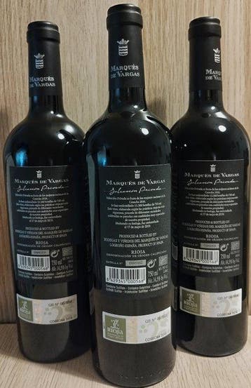 2016 Marqués de Vargas, Selección Privada - Rioja - 3, Verzamelen, Wijnen, Nieuw
