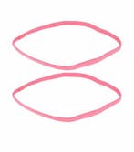 Haarband Sport 1cm - Elastiek - Anti-slip - Roze - Set van 2