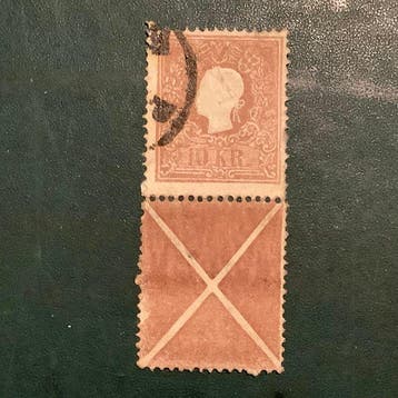 Oostenrijk 1859 - 10 Kreuzer met aanhangend Andreas Kruis -, Gestempeld