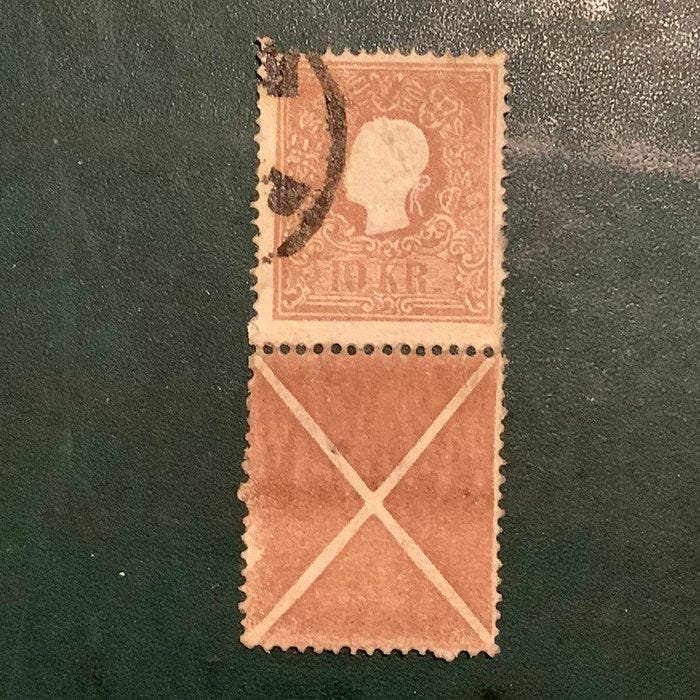 Oostenrijk 1859 - 10 Kreuzer met aanhangend Andreas Kruis -, Postzegels en Munten, Postzegels | Europa | Oostenrijk