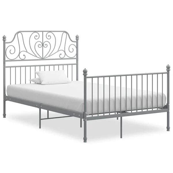 Metaal bed 120x200cm | Tweede kansje | OP = OP (bedframe), Huis en Inrichting, Slaapkamer | Bedden, 120 cm, 200 cm, Grijs, Zo goed als nieuw