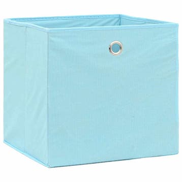 vidaXL Opbergboxen 10 st 32x32x32 cm stof babyblauw, Verzenden, Nieuw