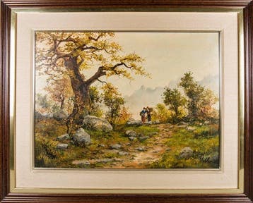 Francesc Vidaller (XX) - Catalan School Landscape with