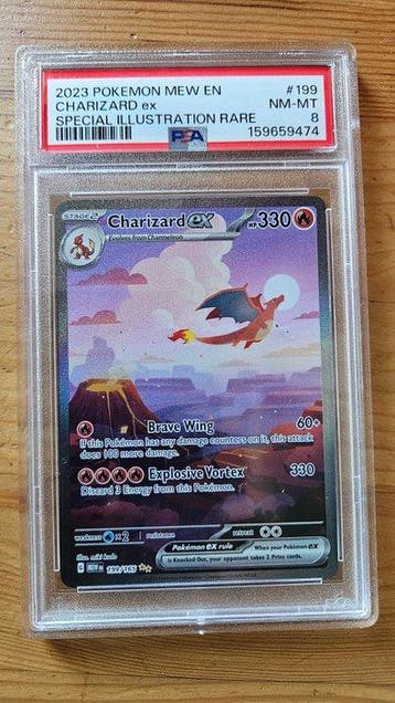 Pokémon - 1 Graded card - PSA 8 Charizard ex #199/165 -