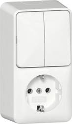 Gira Opbouw Combinatieschakelaar Stopcontact 16A 250V, Doe-het-zelf en Bouw, Elektriciteit en Kabels, Verzenden, Nieuw