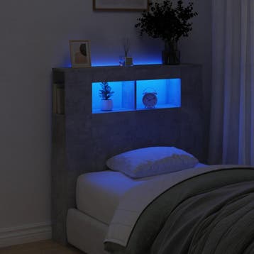 vidaXL Hoofdeinde met LED 100x18,5x103,5 cm bewerkt hout, Verzenden, Nieuw